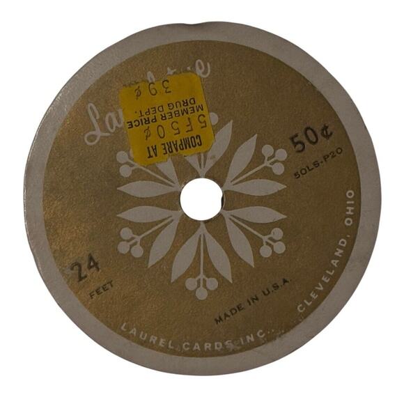 VTG Holiday Ribbon Twinkle Tye Laurel Lustre American Greetings Christmas READ - Picture 7 of 14